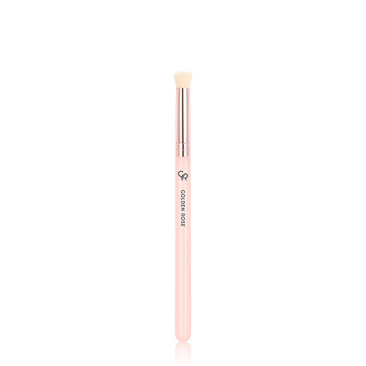Golden Rose angled eyeshadow brush for precise eye shading and definition.