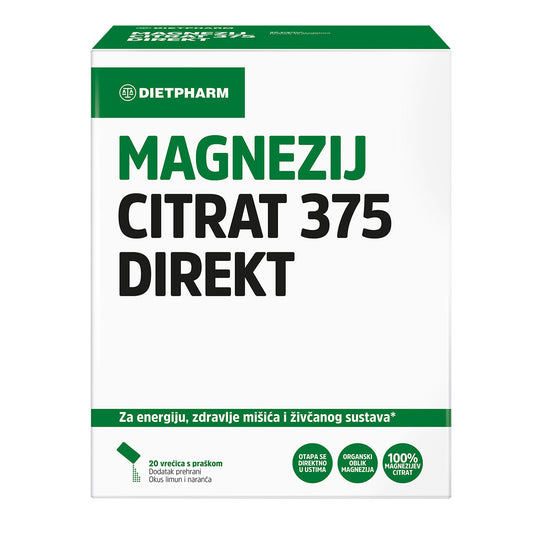 Dietpharm Magnezij Citrat 375 Direkt (20 šumećih tableta)