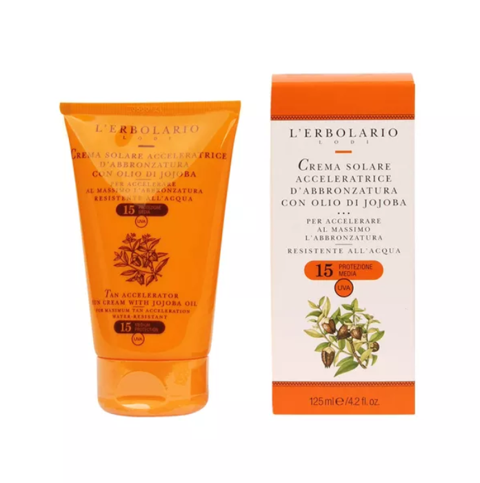 L'Erbolario Sun krema za ubrzano tamnjenje SPF 15, 125ml