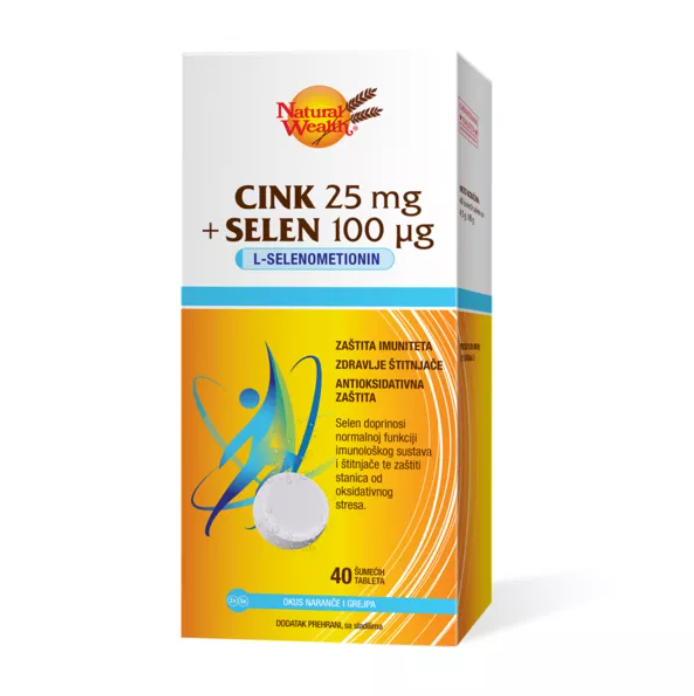 Natural Wealth® Cink 25 mg + Selen 100 µg