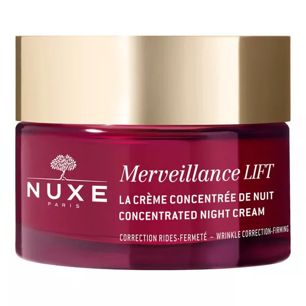 Nuxe Merveillance Lift koncentrirana noćna krema u pakiranju od 50ml, idealna za regeneraciju normalne do suhe kože.