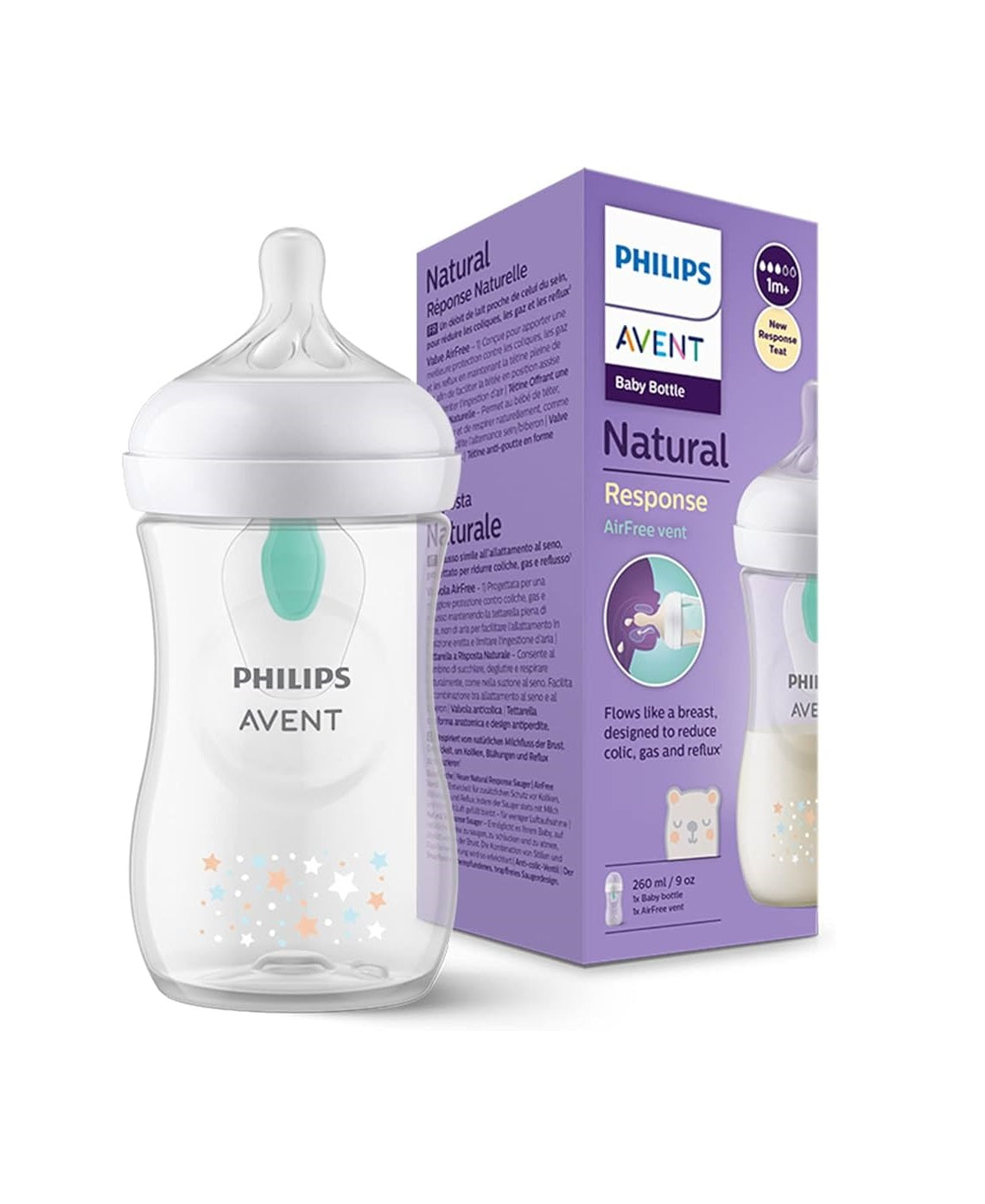 Philips Avent Natural Response AirFree vent baby bottle 260 ml