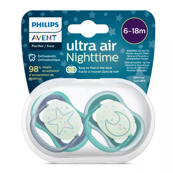 Philips Avent duda varalica 6- 18mj, ultra air Nighttime