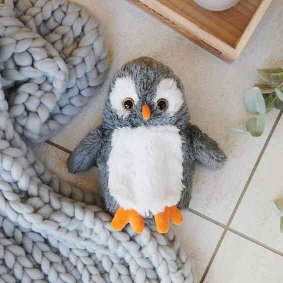 Warmies Plush toy for soothing heating or refreshing cooling - Gray Owl