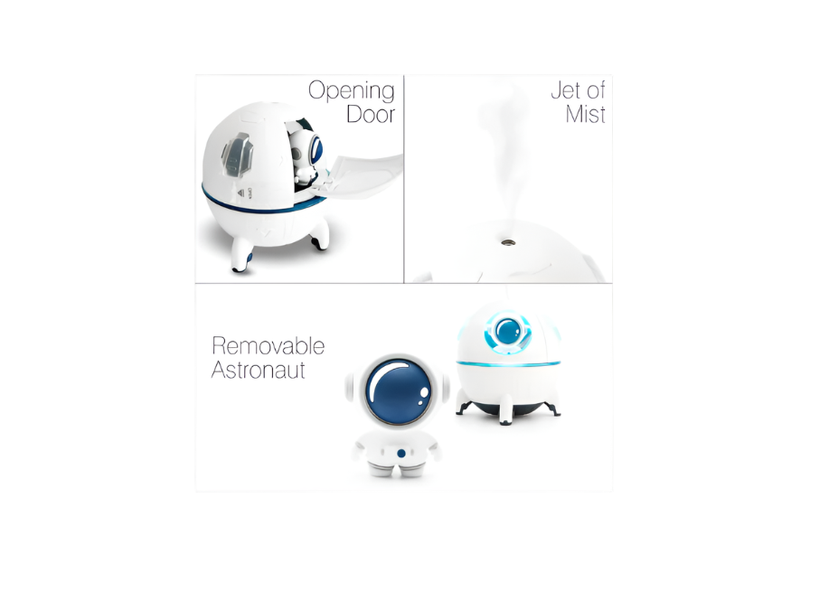 Spaceship Explorer Essential Oil Diffuser, Humidifier and Night Light – a 3-in-1 solution for peaceful nights