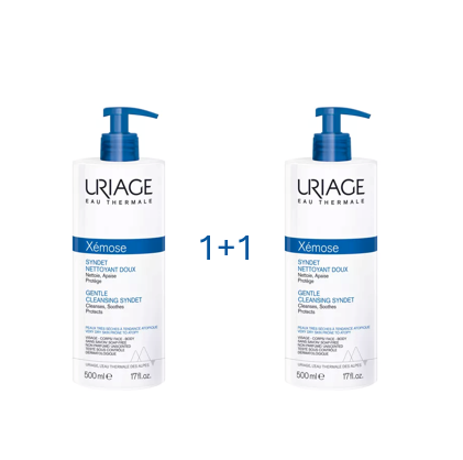 Uriage Xemose Sindet gel ultraligero de limpieza 500 ml (1+1 gratis)