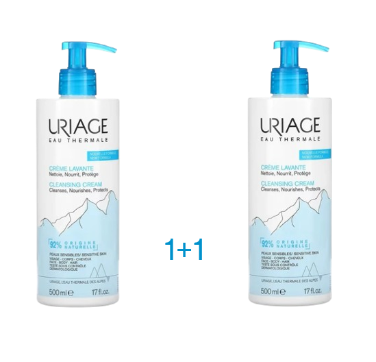 Uriage Crème Lavante – pjenušava emulzija za pranje 500 ml (1+1 GRATIS)
