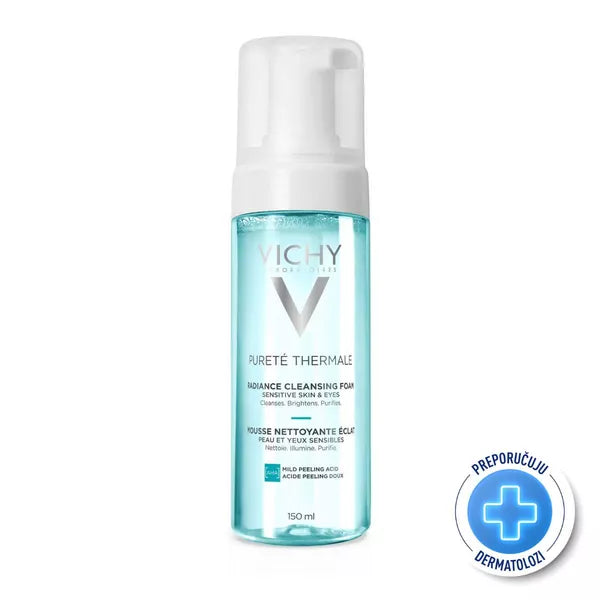 Vichy Purete Thermale pjena za čišćenje osjetljive kože lica, 150ml