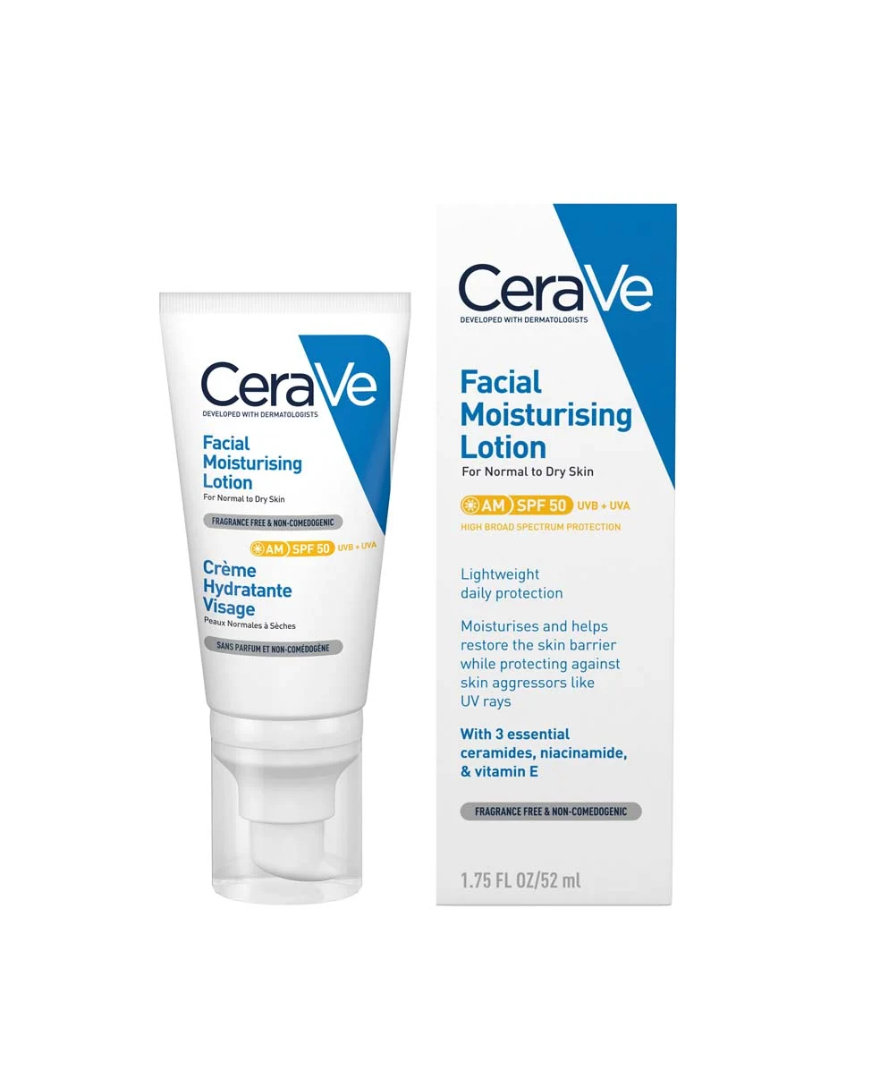 CeraVe Moisturizing Face Care SPF50, 52 ml
