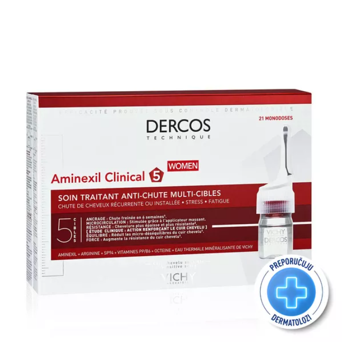 Vichy Dercos ampule protiv ispadanja kose za žene 21x6ml
