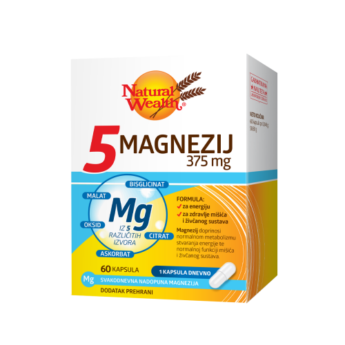 Natural Wealth® 5 Magnesium 375 mg – 60 capsules
