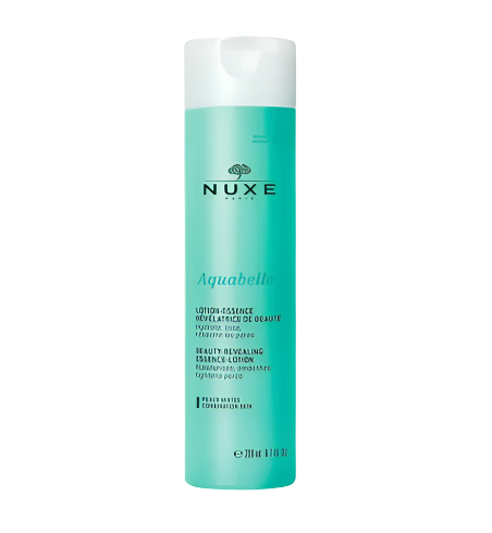 Nuxe Aquabella lotion for mixed skin, 200 ml, refreshing and exfoliating essence for clear, smooth complexion.