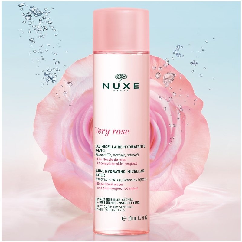 NUXE Very Rose 3-v-1 pomirjujoča micelarna voda 200 ml