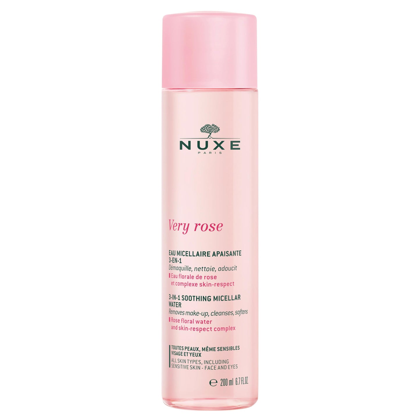 NUXE Very Rose 3-v-1 pomirjujoča micelarna voda 200 ml