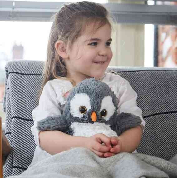 Warmies Plush toy for soothing heating or refreshing cooling - Gray Owl