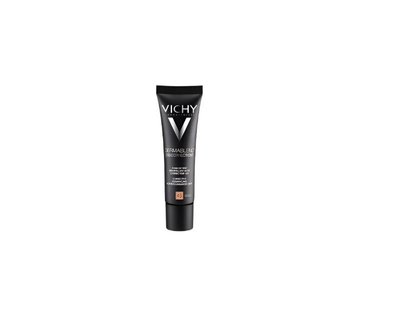 VICHY DERMABLEND 3D Korektivni puder s visokim stupnjem prekrivanja, 30 ml, 45 Gold