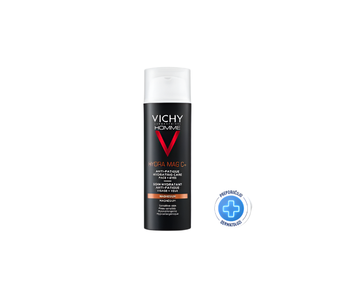 Vichy Homme Mag C+ hidratantna njega protiv znakova umora za lice i područje oko očiju, 50ml