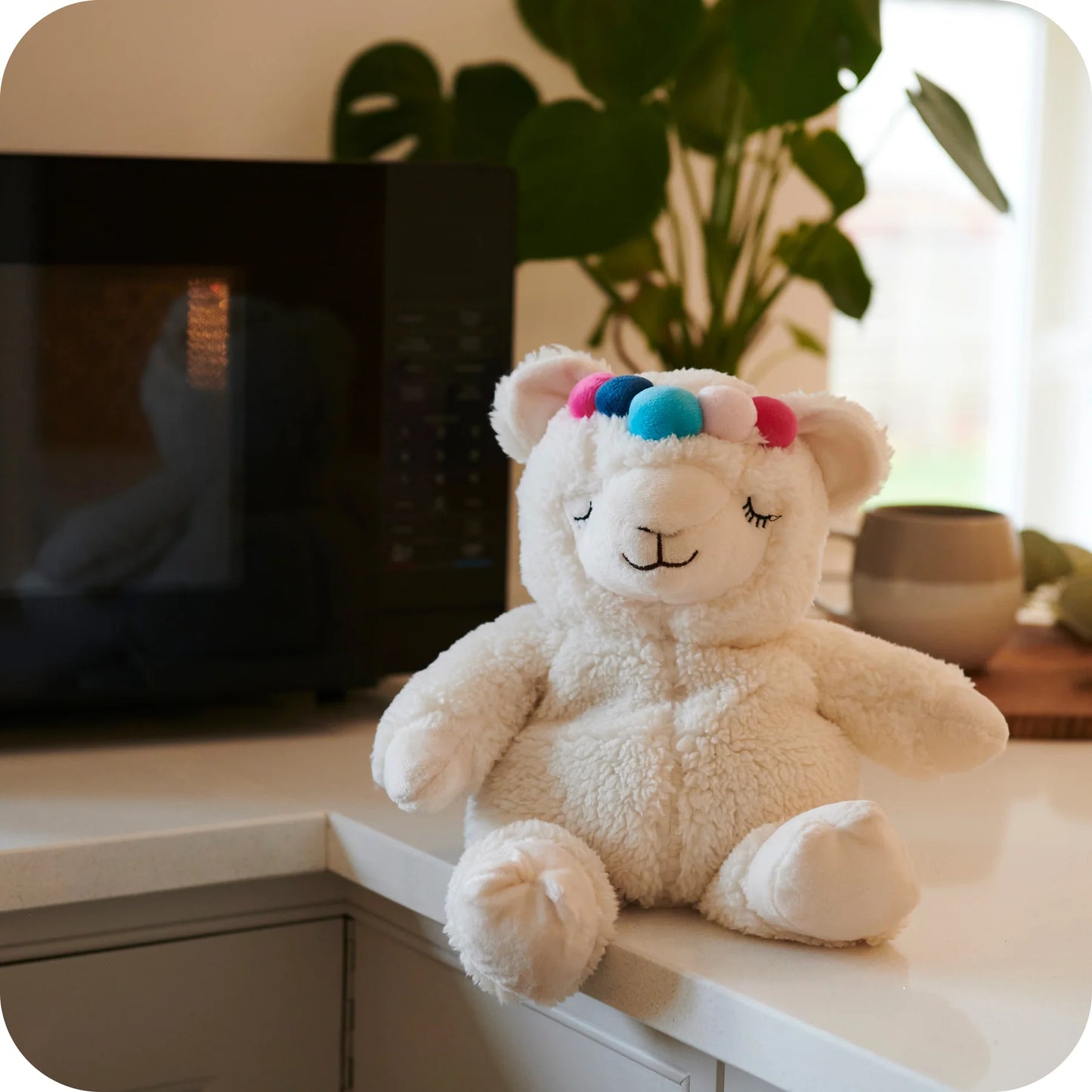Warmies plush toy for soothing warmth or refreshing cooling - Llama