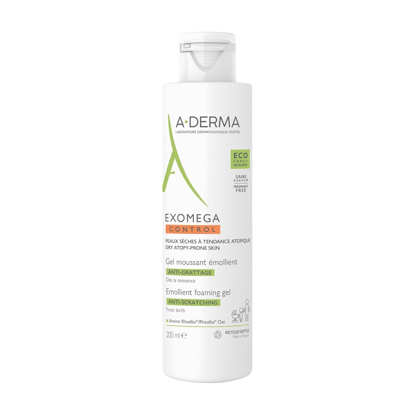 A-DERMA EXOMEGA CONTROL Emolijentni Pjenušavi Gel 200 ml