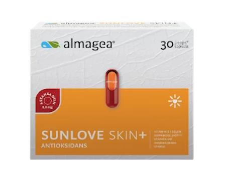 Almagea SUNLOVE SKIN+ – Prirodna zaštita kože od sunca i oksidativnog stresa (30 kapsula)