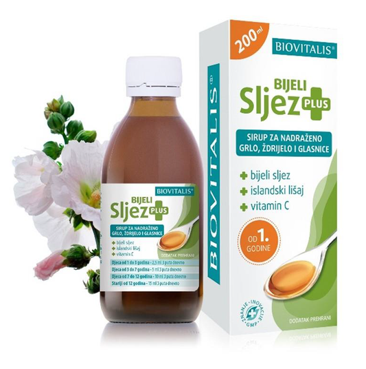 BioVitalis Bijeli Sljez Plus Sirup 200 ml