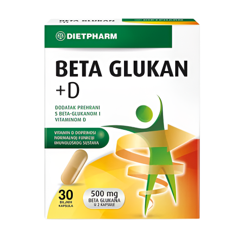 Dietpharm BETA-GLUKAN + VITAMIN D kapsule