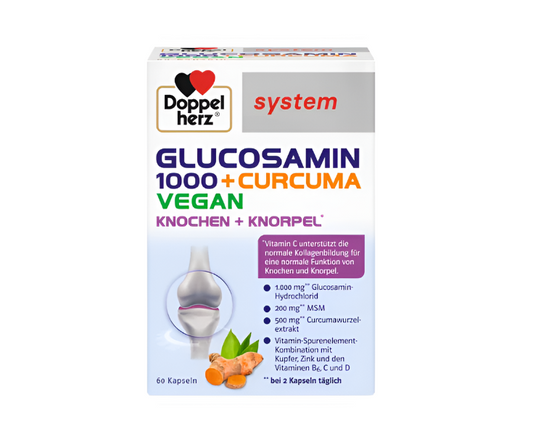 Doppelherz system Glukozamin 1000 + Kurkuma Vegan