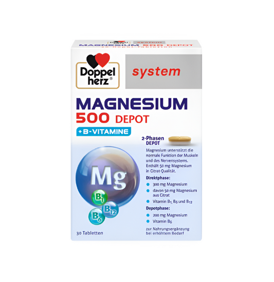 Doppelherz system MAGNEZIJ 500 DEPO + B VITAMINI