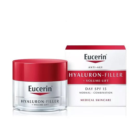 Eucerin Hyaluron-Filler + Volume-Lift dnevna krema za suhu kožu SPF15, 50ml