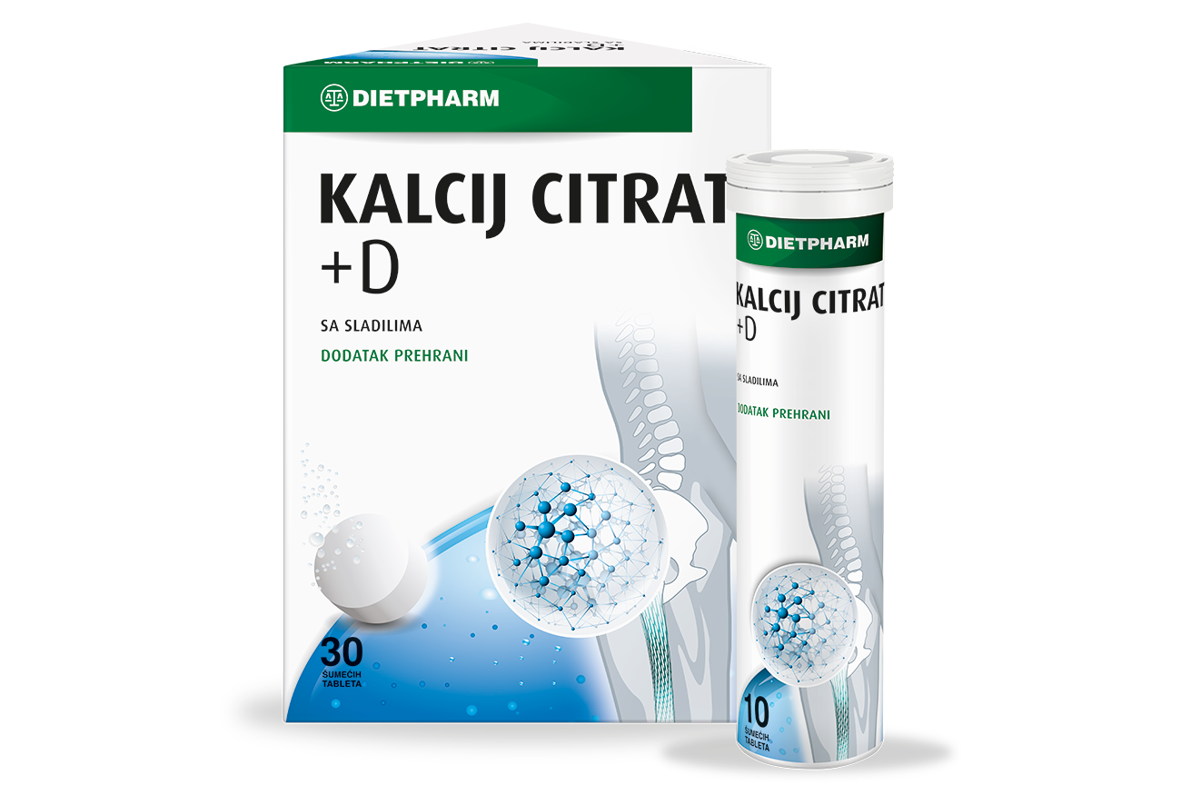 Dietpharm Kalcij Citrat + D (30 šumećih tableta)