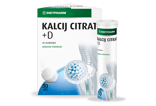 Dietpharm Kalcij Citrat + D (30 šumećih tableta)