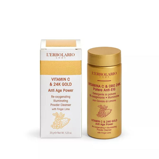 L'Erbolario Vitamin C&24K gold čistač za lice u prahu 35g