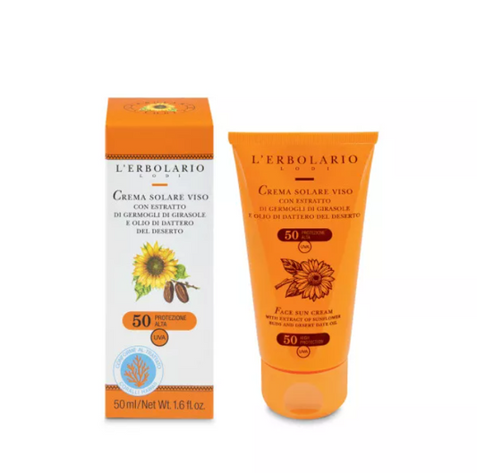 L'Erbolario Sun krema za lice SPF50, 50ml