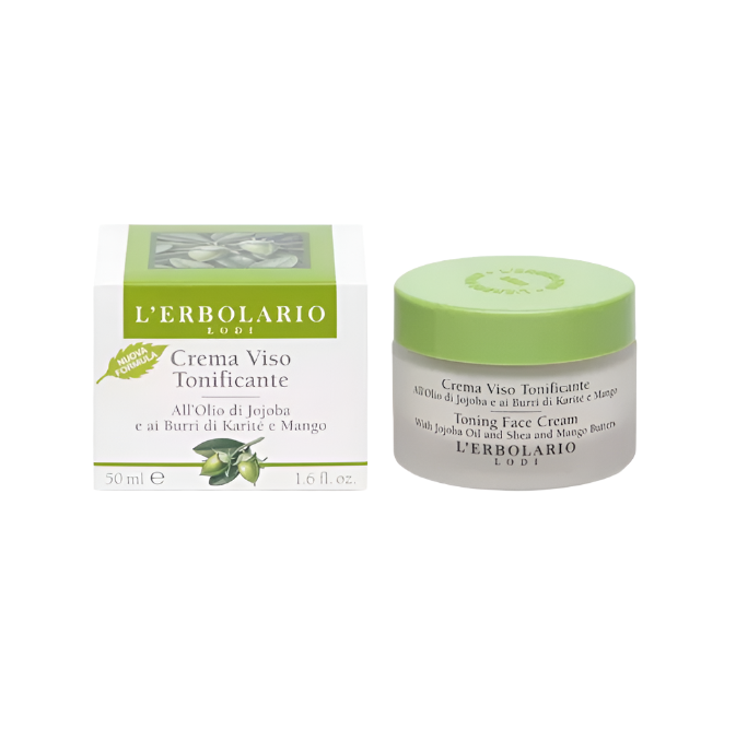 L'Erbolario toning cream with jojoba oil, shea and mango butters 50ml