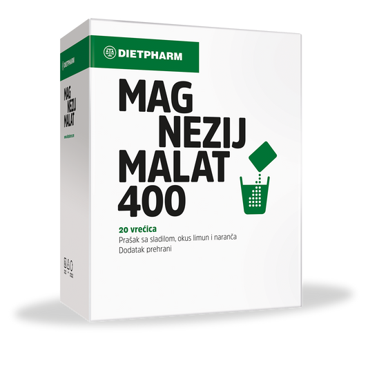 Dietpharm Magnezij Malat 400 Prašak (20 vrećica)