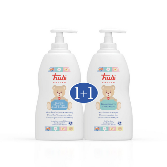 Trudi kremasti gel za ruke i lice s cvjetnim medom, 500 ml + Trudi šampon, 500 ml 1+1 paket