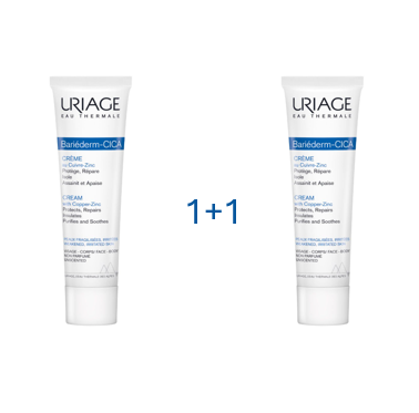Uriage Bariederm CICA krema s bakrom i cinkom (Cu-Zn) 100 ml (1+1 gratis)
