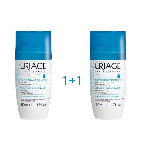 Uriage deodorant roll-on 50ml 1+1 free