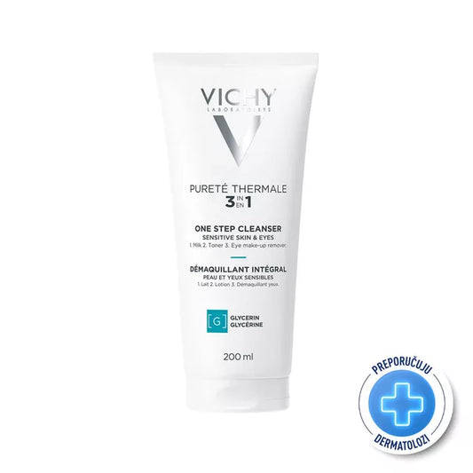 Vichy Purete Thermale 3u1 mlijeko za uklanjanje šminke s osjetljive kože i očiju, 200ml
