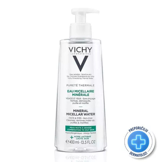Vichy Purete Thermale Mineralizirana micelarna voda za čišćenje mješovite do masne kože 400ml