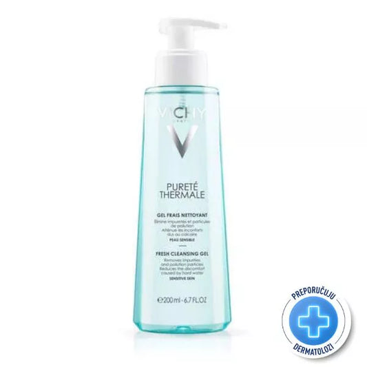 Vichy Purete Thermale svježi gel za čišćenje osjetljive kože lica, 200ml