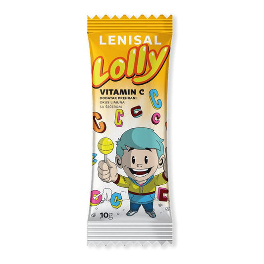 Lenisal Lolly C - Lizika z vitaminom C (1 kos, okus limone)