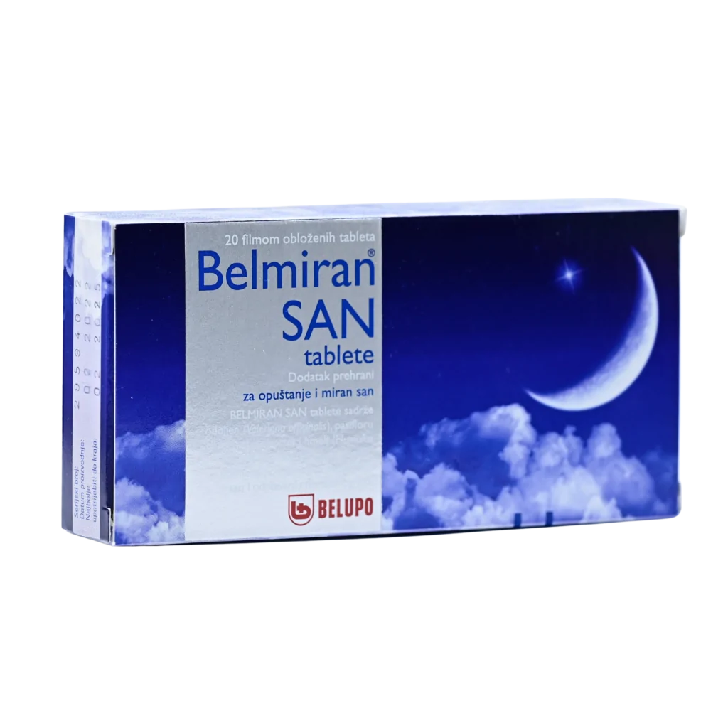 Belmiran SAN – tablete za miran san i smanjenje stresa.