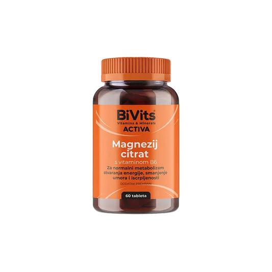 BiVits ACTIVA Magnezij Citrat s vitaminom B6 60 tableta