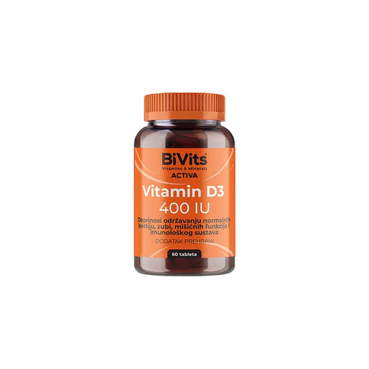 BiVits ACTIVA Vitamin D3 400 IU 60 tableta