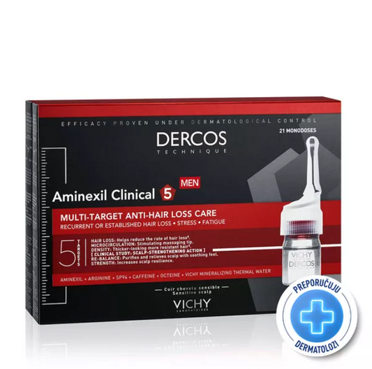 Vichy Dercos ampule protiv ispadanja kose za muškarce 21x6ml