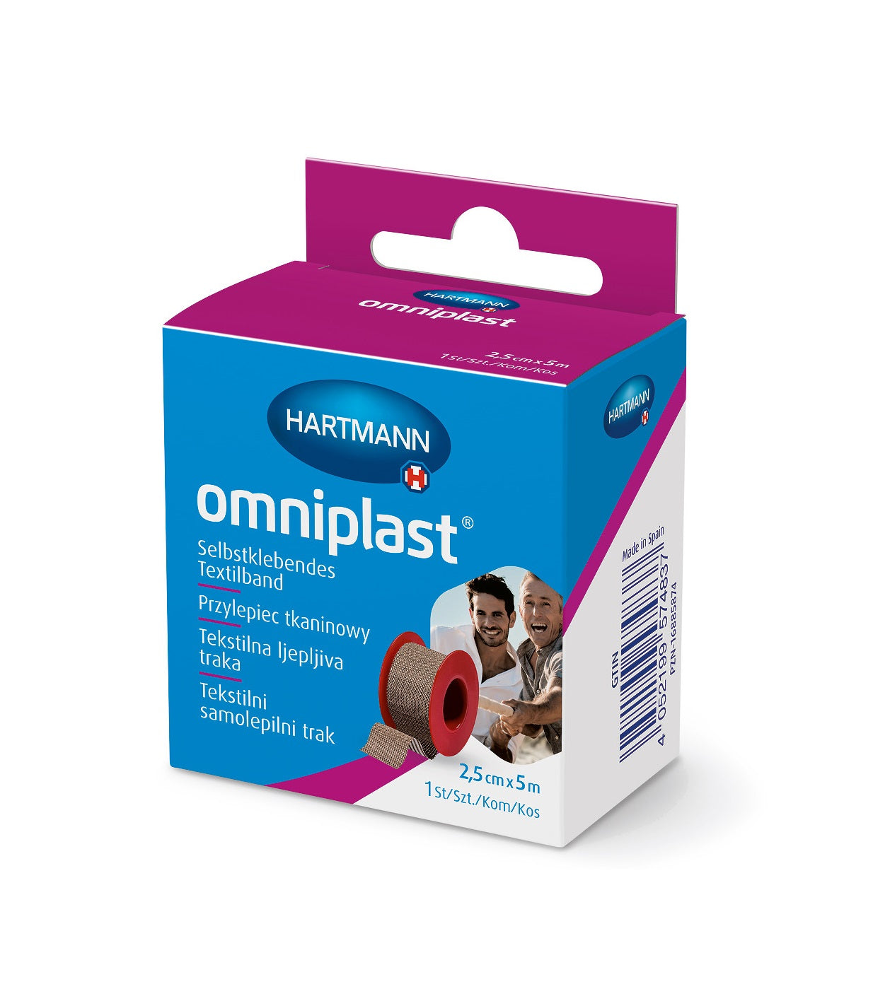 Hartmann Omniplast Wraps – Tekstilni lepilni trak (2,5 cm x 5 m)