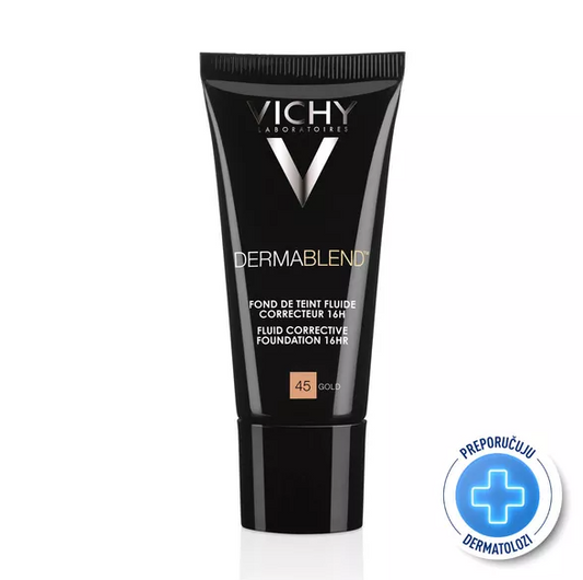 Vichy DermaBlend Fluid korektivni tekući puder, nijansa 35 Sand, 30ml