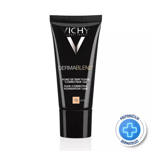 Vichy DermaBlend Fluid korektivni tekući puder nijansa 15 Opal, 30ml