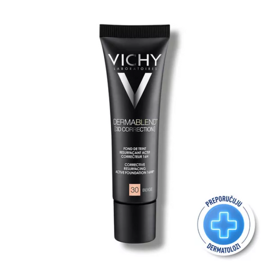 VICHY DERMABLEND 3D Coverflow korektivni puder nijansa 30 Beige 30ml